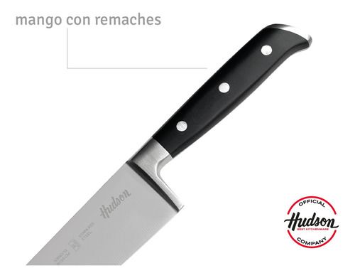 Cuchillo Cheff 8 Acero Inoxidable Hudson - Vista 3