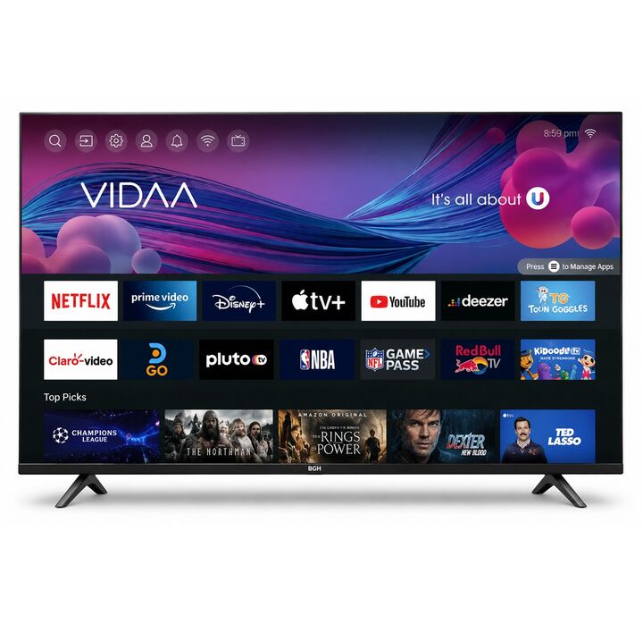 Combo Smart TV LED Full HD 43" BGH VIDAA B4325FH5 + Soporte LCD Wall Mount 26" a 63" de Regalo - Vista 4