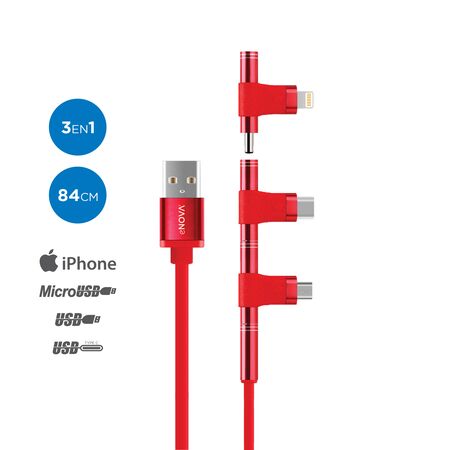 Cable USB eNova 3en1 84cm