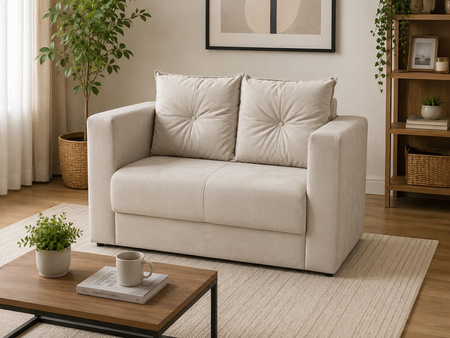 Sillon Yostin dos cuerpos color Crema claro