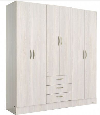 PLACARD 6 PUERTAS 3 CAJONES GRIS