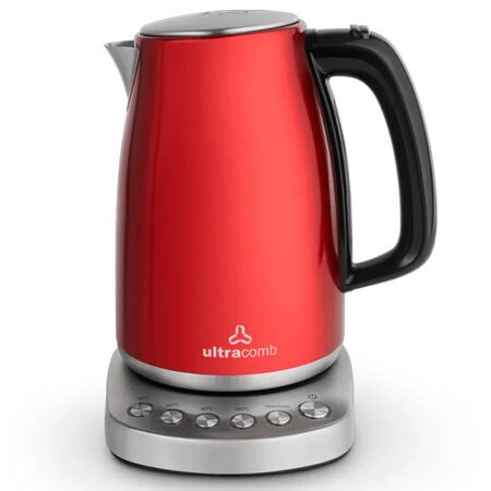 Pava Electrica Ultracomb 1.7L 2200W Digital Roja PE-4911