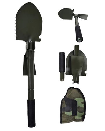 Pala Y Zapa Plegable Con Brujula Y Funda ( PAL-02)