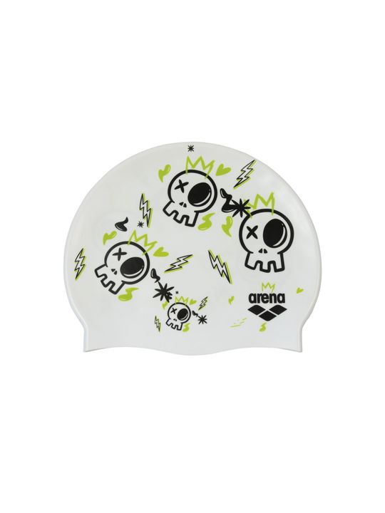 Gorra Arena Print 2 Kids Niños Natación Blanco - Vista 1