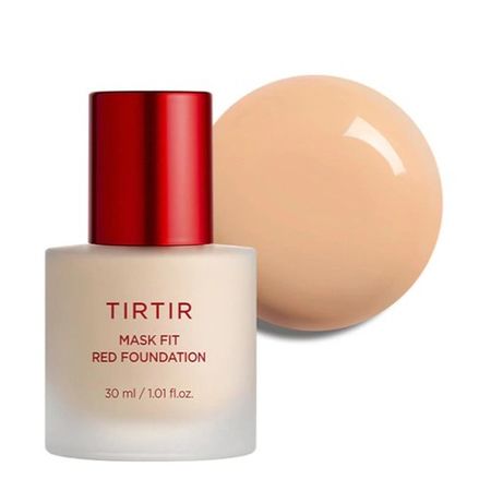 TIRTIR Mask Fit Red Foundation 23N Sand | Base Líquida K-Beauty Tono Medio Arena