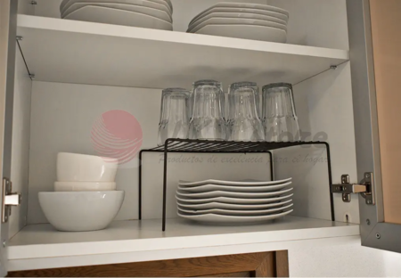 2 Estante Organizador Alacena Cocina Reforzado Grande 35x25 NEGRO