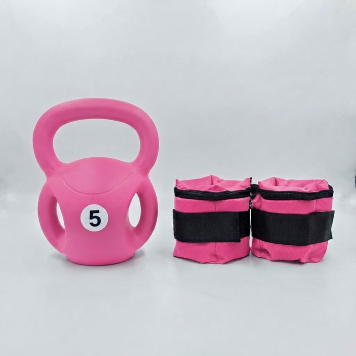 Pesa Rusa con Manijas Laterales 5 Kg + Par de Tobilleras 1 Kg - Vista 4