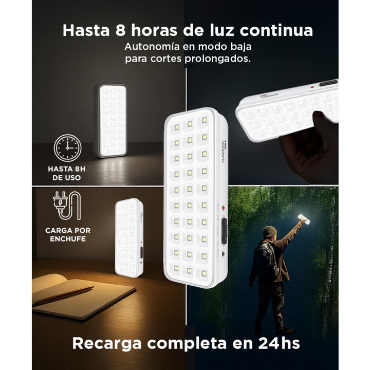 Luz de Emergencia Gadnic Tools 30L 6500k - Vista 4