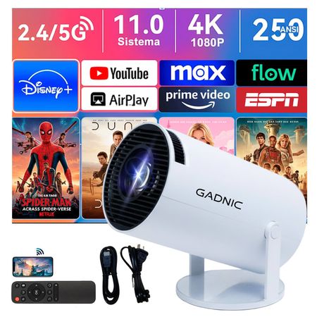 Proyector Gadnic HY300 PRO WiFi BT FHD 4500 Lumenes