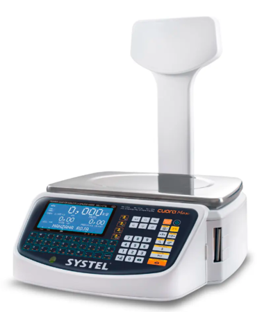 Balanza Comercial Systel Cuora Max ST Con Mastil 30kg Ticket Digital Led