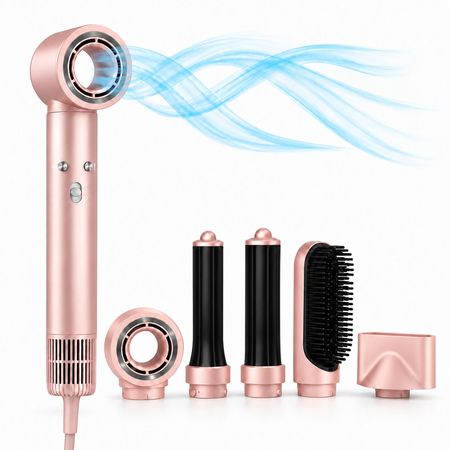 ProStyle Ion 5en1 Secador Cepillo Alisador Iónico 1300W Motor BLDC Rosa