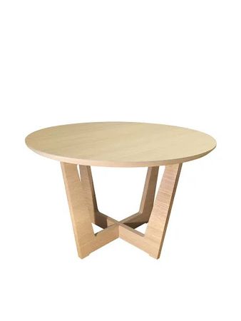 Mesa Baja Roma De 60 Cm De Diametro Color Roble