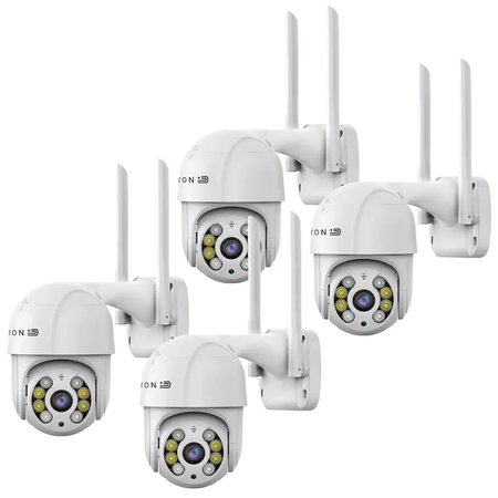 COMBO: 4 Cámaras de Seguridad Dalton Domo Exterior Wifi FHD 3MP DA-CAM04