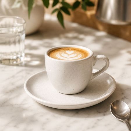 TAZA DE CAFÉ POCILLO 80 CC CON PLATO BAUNILHA OXFORD
