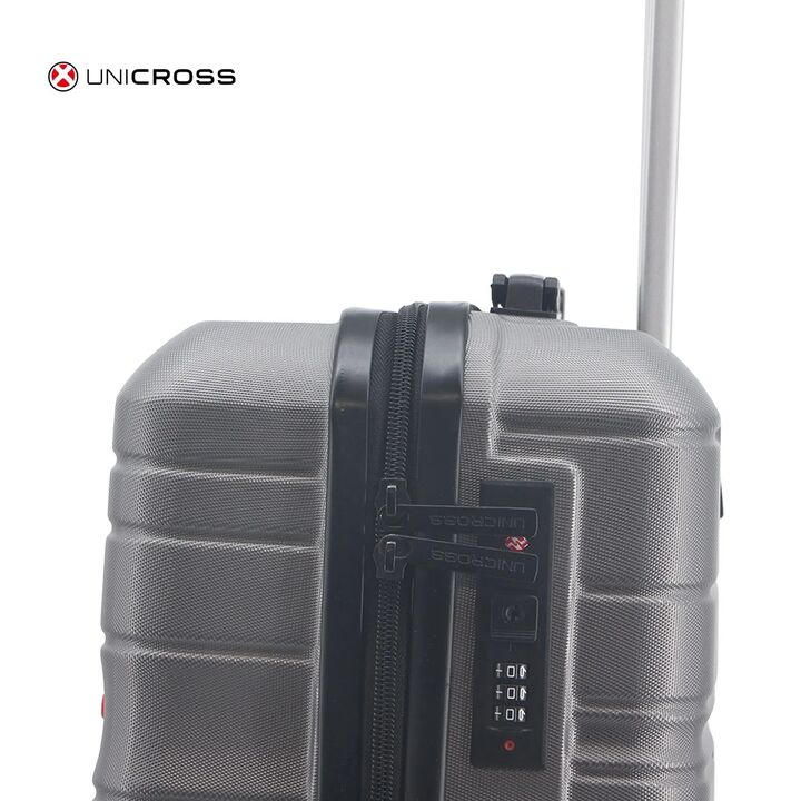 Valija Gris Carry On Unicross ABS 20 Ideal Cabina Ruedas 360° - Vista 4