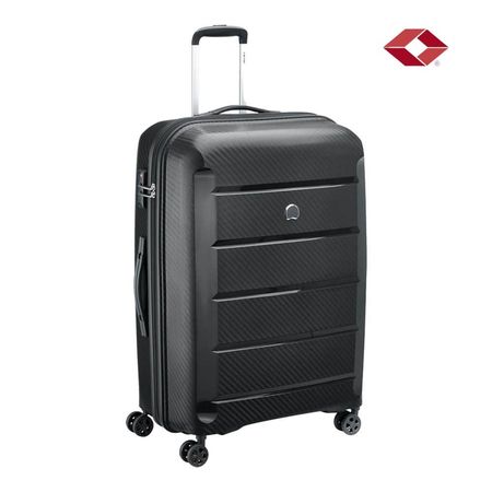 VALIJA GRANDE DELSEY BINALONG RIGIDA 4 RUEDAS 360 NEGRO TSA
