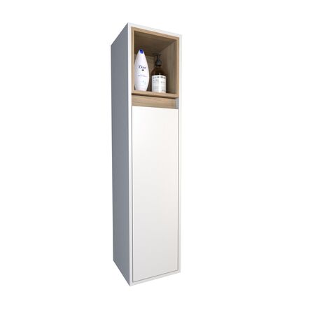 Columna Vanitory 0.60 Mts 1 Puerta Linea Toilet Tables Cod: 3083 Olmo Finlandes-Blanco
