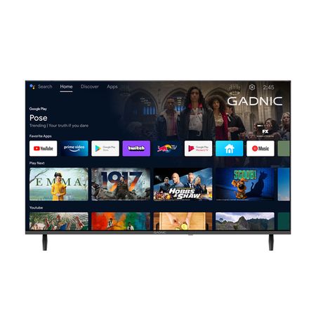 Smart TV Gadnic 43” Full HD Android TV Pulgadas WiFi Bluetooth Panel Sharp Procesador Quad Core
