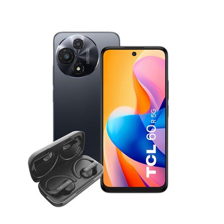 Combo TCL 60R 5G 8+128GB Space Gray + Auriculares Hune TWS Haba Sport