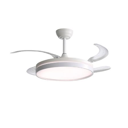 VENTILADOR DE TECHO LILIANA VTHB603R 42 PULGADAS 4 PALAS RETRACTILES LUZ CONTROL REMOTO BLANCO
