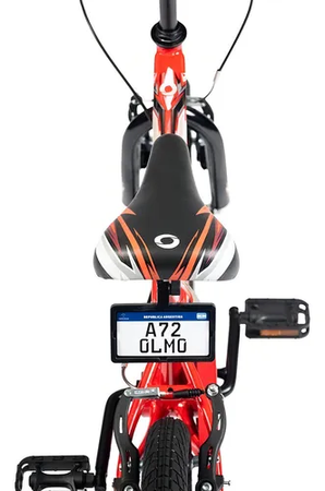 Bicicleta Olmo Cosmo Bold Rodado 16 + Rueditas Infantil Cuot Color Rojo/negro