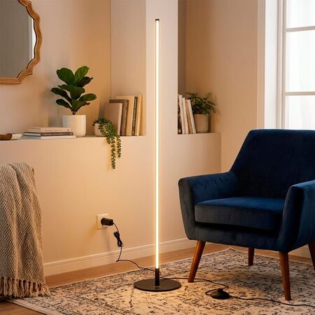 Lampara Led De Pie Gadnic Luz Calida 3500K Con Interruptor De Pie