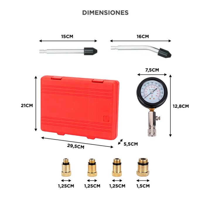 Medidor De Compresión Para Cilindros Gadnic Para Motor - Vista 6