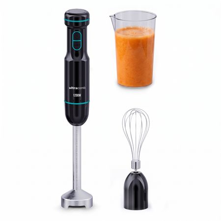 Licuadora De Mano Ultracomb LM-2560 1200W Batidor Vaso 800ml Negro Verde