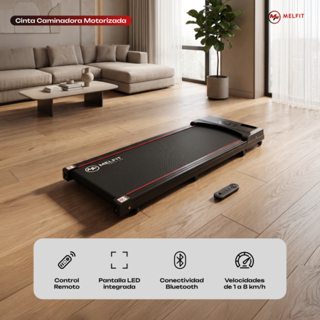 Cinta Caminadora Motorizada 8km 2hp Melfit Bluetooth Active Pro