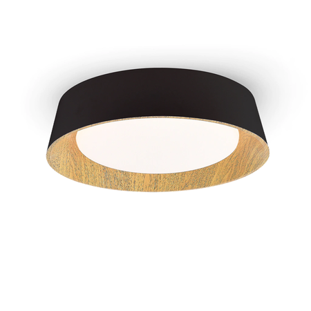 Plafon Circular Led 24w Dakota 50cm 3 Temperatura Negro Hogar Deco