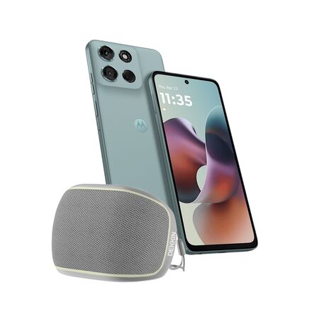Combo de Celular Motorola Moto G56 8+256GB Gray Mist + Parlante Inalambrico Bluetooth Gris Dekkin