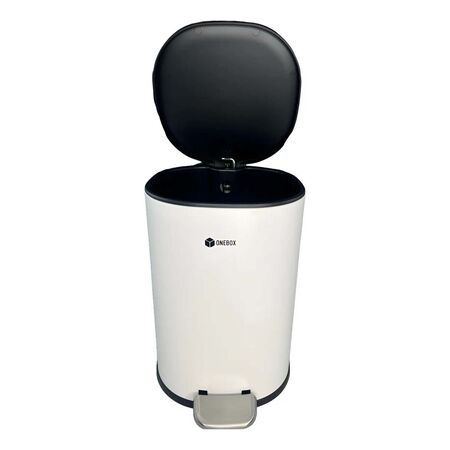 TACHO DE BASURA PARA BAÑO DE 5 LITROS COLOR BLANCO