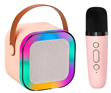 Mini Parlante Altavoz Y Micrófono Portátil Bluetooth K12 ROSA