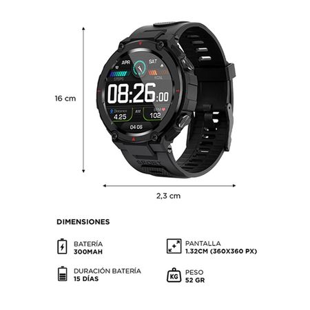 Reloj Inteligente Táctico Gadnic R231 resistente al Agua Deportivo GPS 