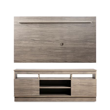 Rack y Panel de TV Milan Moderno Maximo Fortaleza Reforzado Combo de Entretenimiento Pinot