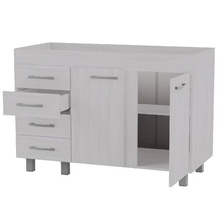BAJOMESADA ORLANDI JA 622 PREMIUM - JACARANDA, 2 PUERTAS, 4 CAJONES