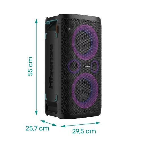 Parlante bluetooth Hisense HP100 Party Rocker One 300W - Vista 2