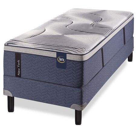 Colchon y Sommier Serta New York 1 Plaza y Media 100x200x35cm de Resortes Pocket con Europillow Visco Inteligente