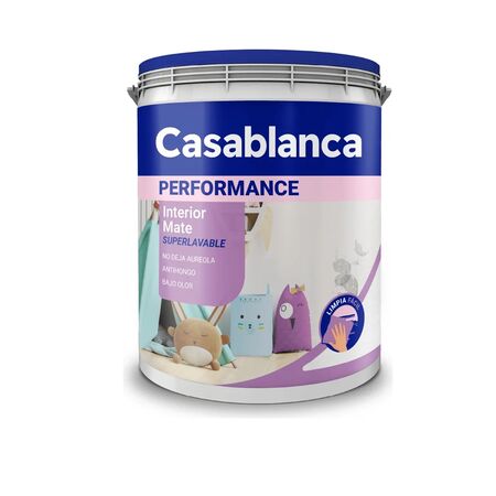 Casablanca Látex Interior Performance Super lavable Color Blanco Mate 20Lts