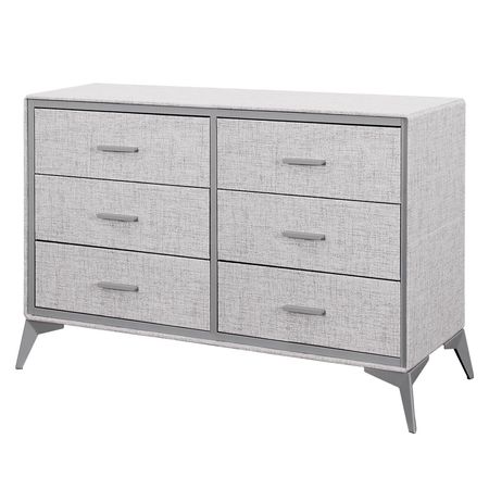 Cajonera | Organizador Dalton 6 Cajones Gris Metal Tela 231002