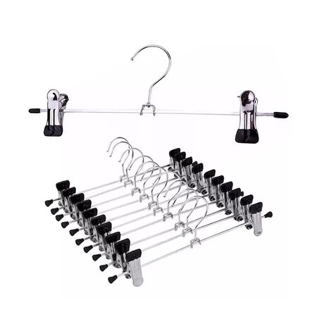 Pack De 400 Perchas Metalicas con Broche Ganchos Para Pantalones Waggs