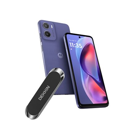 Combo de Celular Motorola Moto E15 2+64GB Lila + Soporte para Celular Auto Tablero Dekkin