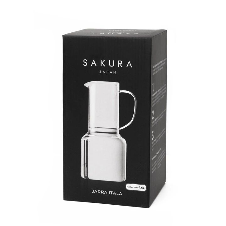 Jarra De Vidrio Sakura Itala Clear 1.6 Litros Transparente - Vista 3
