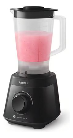 Licuadora Philips Daily Collection Hr2127/90 2 L Negra Con Jarra De Plástico