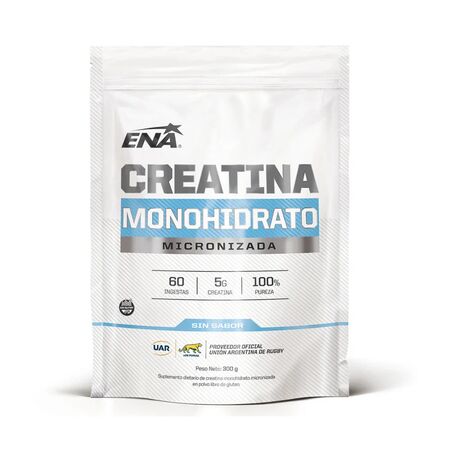 Suplemento Ena Creatina Monohidrato Sin Sabor 300gr Doypack