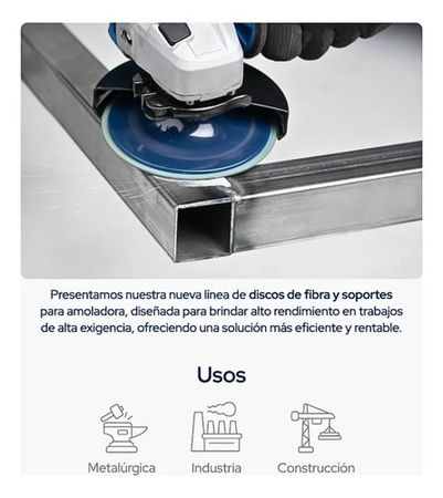 Disco de Fibra Bremen 7 Pulgadas Grano 120 Óxido Aluminio 25 Unidades