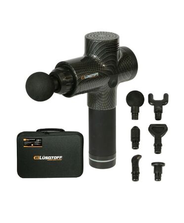 Pistola Masajeadora 30 Niveles Lusqtoff Mjpl6-8 6 Cabezales Negro