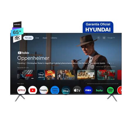 Smart TV Hyundai 65" Qled 4K UHD Android TV