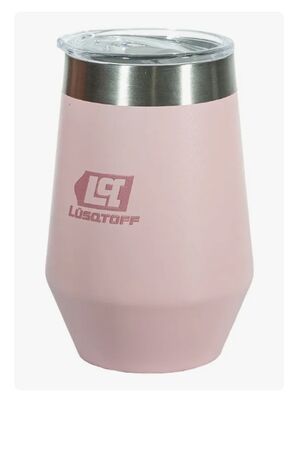 Vaso Termico Con Tapa 354ml Lusqtoff Vtl354-8 Acero Inox Rosa Liso
