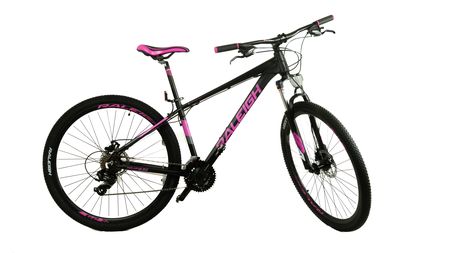 Bicicleta Raleigh Mojave 2.0 D - Talle 16,5"/M - Negro/Rosa -Cuadro de aluminio- Frenos a discos mecánicos- 21 Vel. / Rodado 29 / Línea 2026.
